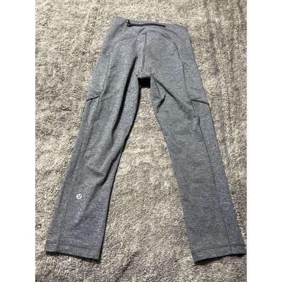 Lululemon Speed Up Crop (21") Heathered Black Size 4 Pockets - Picture 2 of 3